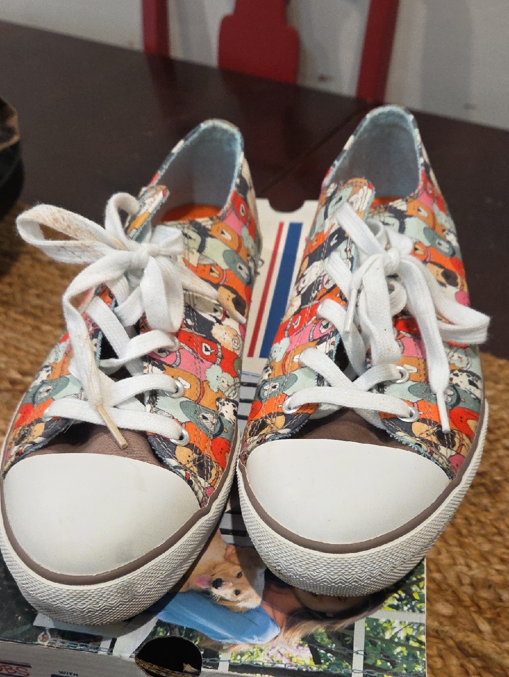 BOBS from Skechers Multicolor Canvas Lace-Up Sneakers - White Accents